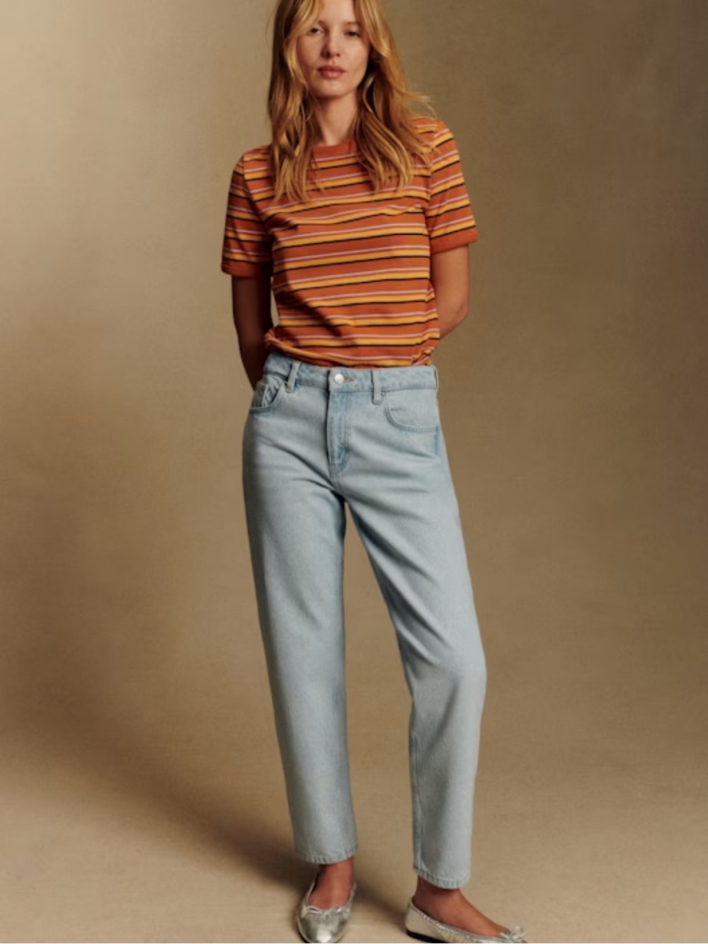 Sezane Denim Le Mum Sz 38